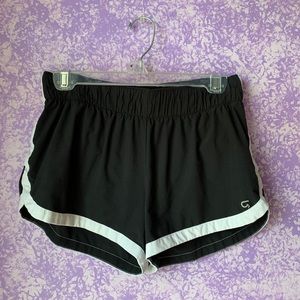 Black and white gym shorts